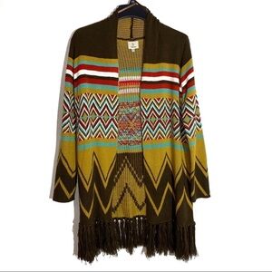 Hot & Delicious Long Sleeve Cardigan with Fringe